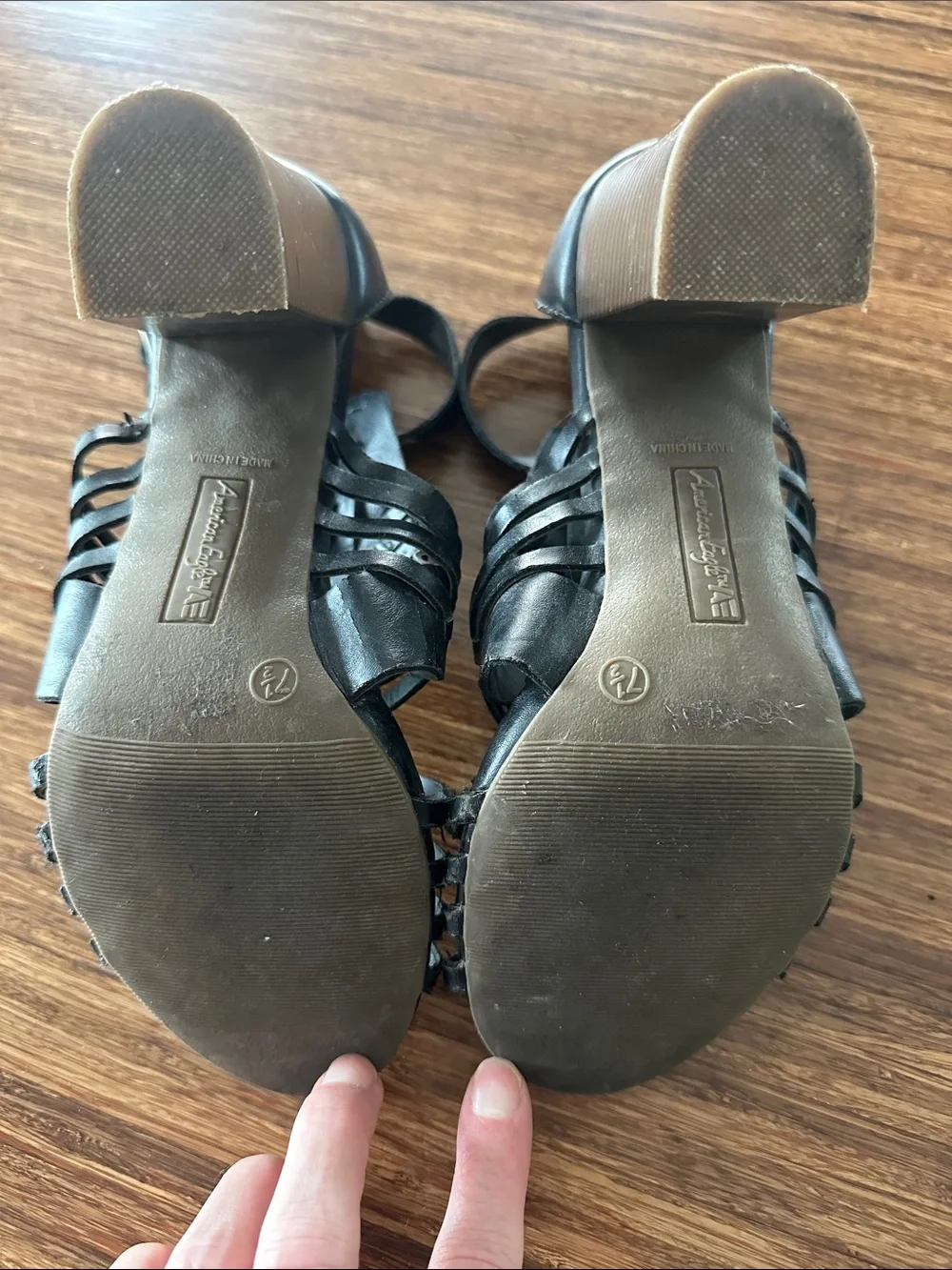 American Eagle From Payless Black Strappy High Heels - Women